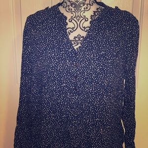 Long sleeve button-up blouse